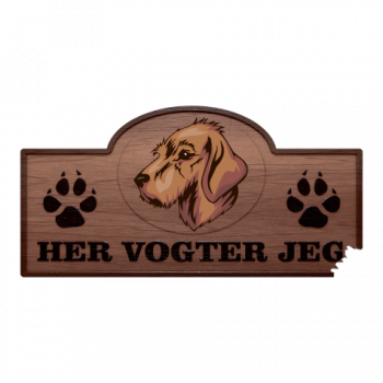 Her Vogter Jeg - Sticker - Styrian Coarse-haired Hound