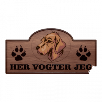 Her Vogter Jeg - Sticker - Styrian Coarse-haired Hound Her Vogter Jeg - Sticker - Styrian Coarse-haired Hound