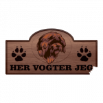 Her Vogter Jeg - Sticker - Spansk Vandhund