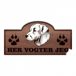 Her Vogter Jeg - Sticker - Slovensky Cuvac