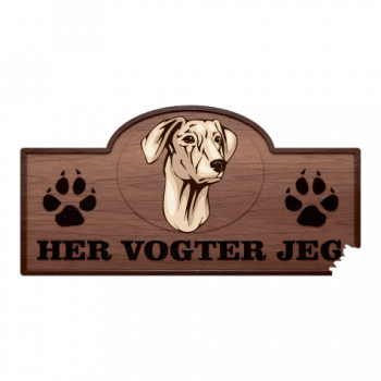 Her Vogter Jeg - Sticker - Sloughi Her Vogter Jeg - Sticker - Sloughi
