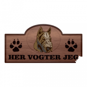 Her Vogter Jeg - Sticker - Skotsk Terrier Her Vogter Jeg - Sticker - Skotsk Terrier