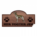 Her Vogter Jeg - Sticker - Skotsk Hjortehund