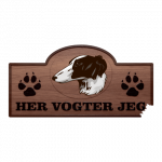 Her Vogter Jeg - Sticker - Silken Windhound