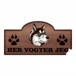 Her Vogter Jeg - Sticker - Siberian Husky
