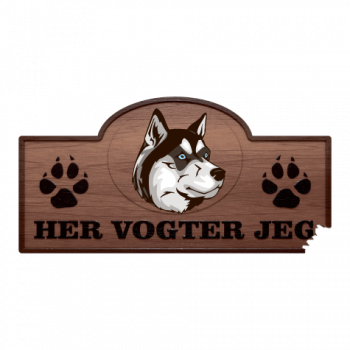 Her Vogter Jeg - Sticker - Siberian Husky