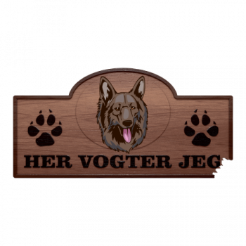Her Vogter Jeg - Sticker - Shiloh Shepherd Her Vogter Jeg - Sticker - Shiloh Shepherd