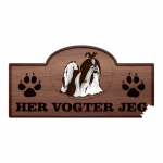 Her Vogter Jeg - Sticker - Shih Tzu