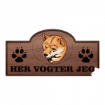 Her Vogter Jeg - Sticker - Shiba Inu