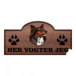Her Vogter Jeg - Sticker - Shetland Sheepdog