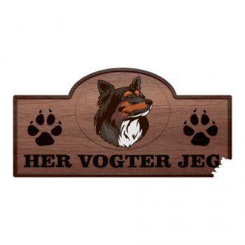 Her Vogter Jeg - Sticker - Shetland Sheepdog