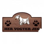Her Vogter Jeg - Sticker - Sealyham Terrier