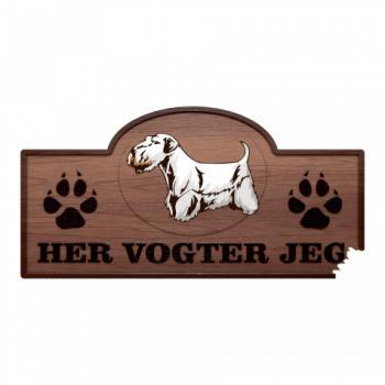 Her Vogter Jeg - Sticker - Sealyham Terrier