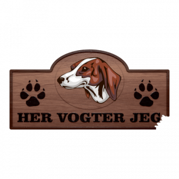 Her Vogter Jeg - Sticker - Schweizerischer Niederlaufhund