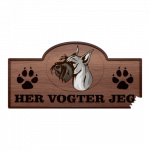 Her Vogter Jeg - Sticker - Schnauzer - Mellem