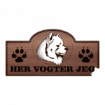 Her Vogter Jeg - Sticker - Samojede Spids