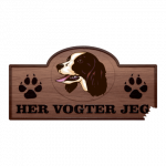 Her Vogter Jeg - Sticker - Russisk Spaniel