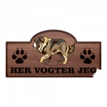 Her Vogter Jeg - Sticker - Rumænsk Hyrdehund (Carpatin)