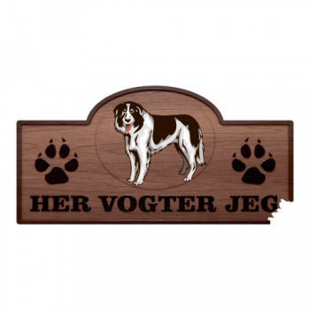 Her Vogter Jeg - Sticker - Rumænsk Hyrdehund (Bucovina)