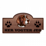 Her Vogter Jeg - Sticker - Ruhåret Pointing Griffon