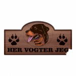Her Vogter Jeg - Sticker - Rottweiler