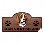 Her Vogter Jeg - Sticker - Pyrenæisk Mastiff