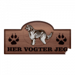 Her Vogter Jeg - Sticker - Pyrenæisk Hyrdehund