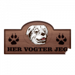 Her Vogter Jeg - Sticker - Pyreneerhund