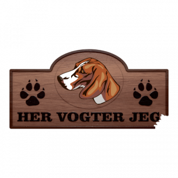 Her Vogter Jeg - Sticker - Posavac Hound