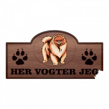 Her Vogter Jeg - Sticker - Pomeranian Her Vogter Jeg - Sticker - Pomeranian