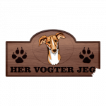 Her Vogter Jeg - Sticker - Polsk Greyhound