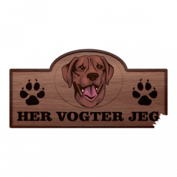 Her Vogter Jeg - Sticker - Plott Hound Her Vogter Jeg - Sticker - Plott Hound