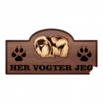 Her Vogter Jeg - Sticker - Pekingeser