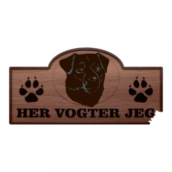 Her Vogter Jeg - Sticker - Patterdale Terrier