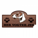 Her Vogter Jeg - Sticker - Parson Russell- Terrier