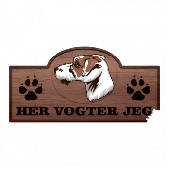 Her Vogter Jeg - Sticker - Parson Russell- Terrier