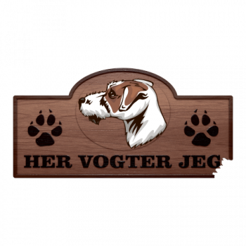 Her Vogter Jeg - Sticker - Parson Russell- Terrier Her Vogter Jeg - Sticker - Parson Russell- Terrier