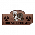 Her Vogter Jeg - Sticker - Old English Sheepdog