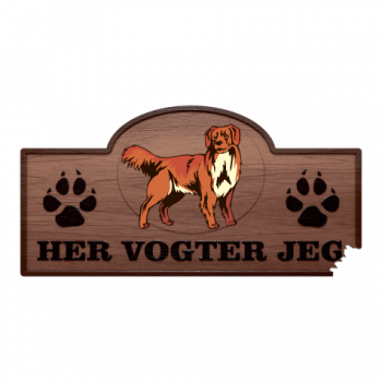 Her Vogter Jeg - Sticker - Nova Scotia Duck-Tolling Retriever Her Vogter Jeg - Sticker - Nova Scotia Duck-Tolling Retriever