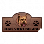 Her Vogter Jeg - Sticker - Norwich Terrier