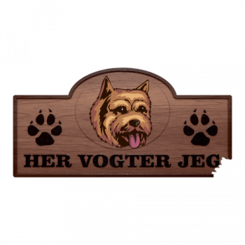 Her Vogter Jeg - Sticker - Norwich Terrier