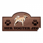 Her Vogter Jeg - Sticker - Norsk Buhund