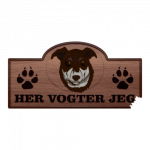 Her Vogter Jeg - Sticker - New Zealand Heading Dog