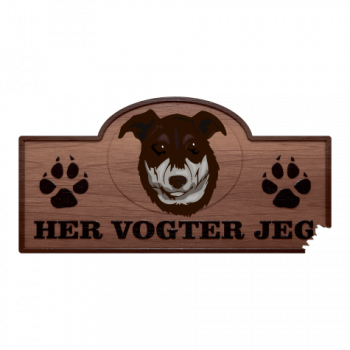 Her Vogter Jeg - Sticker - New Zealand Heading Dog