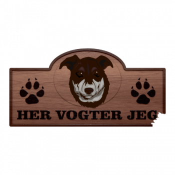 Her Vogter Jeg - Sticker - New Zealand Heading Dog Her Vogter Jeg - Sticker - New Zealand Heading Dog