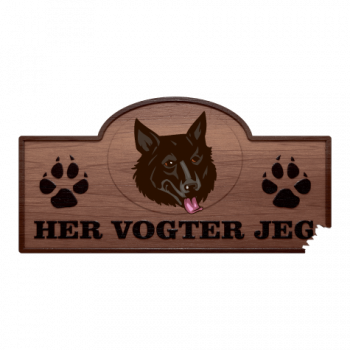 Her Vogter Jeg - Sticker - Mudi Her Vogter Jeg - Sticker - Mudi