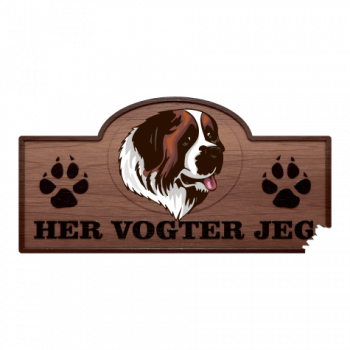 Her Vogter Jeg - Sticker - Moskva Vagthund Her Vogter Jeg - Sticker - Moskva Vagthund