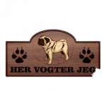 Her Vogter Jeg - Sticker - Mops