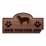 Her Vogter Jeg - Sticker - Montenegrin Mountain Hound
