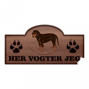 Her Vogter Jeg - Sticker - Montenegrin Mountain Hound Her Vogter Jeg - Sticker - Montenegrin Mountain Hound